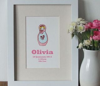 personalised hand painted babushka picture by sioned ap gareth