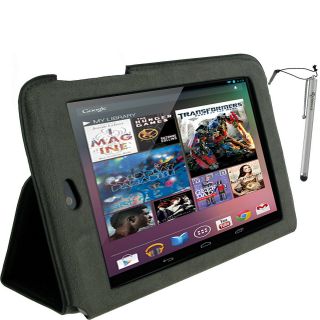 rooCASE Ultra Slim Vegan Leather Case & Stylus for Google Nexus 7 Tablet