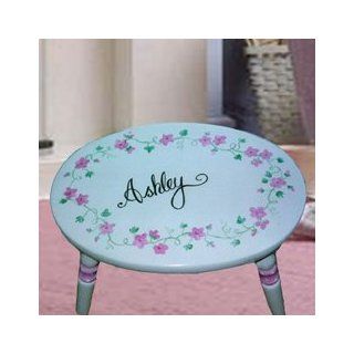 Personalized Pink Floral Oval Step Stool Toys & Games