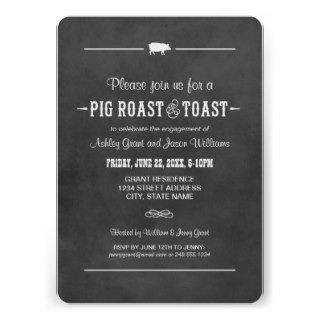 Wedding Engagement Party  Pig Roast & Toast Announcements
