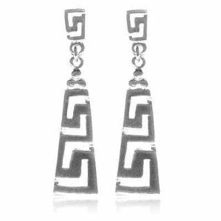 Sterling Silver Greek Key Earrings Dangle Earrings Jewelry