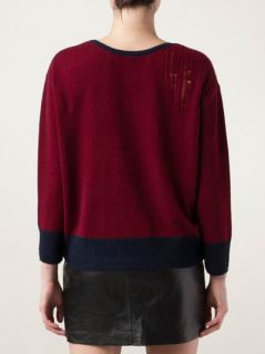 Raquel Allegra Shreadded Shoulder Sweater   H. Lorenzo