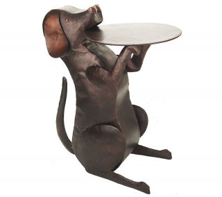 Plow & Hearth Outdoor/Indoor Animal Side Table w/ Bronze Finish —