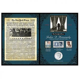 50th Anniversary JFK Inauguration Coin and Stamp Portfolio