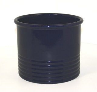 Chantal 3 1/2 Quart Ceramic Large Ringed Utensil Holder, Glossy Cobalt Blue Kitchen & Dining