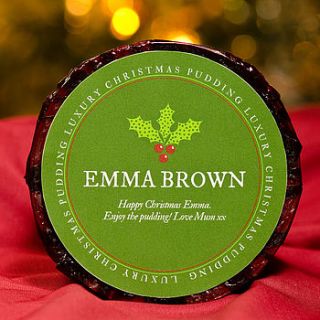 personalised christmas pudding by the letteroom