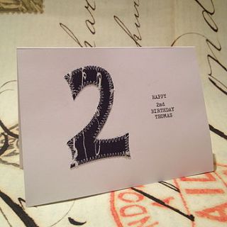 personalised number cards by lucie pritchard