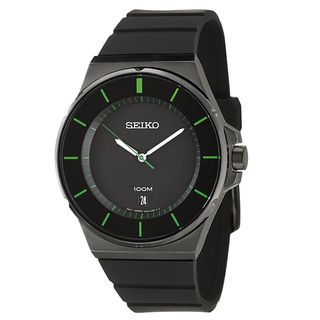 Seiko Men's 'Sport' Stainless Steel Black Ion Plated Quartz Watch Seiko Men's Seiko Watches