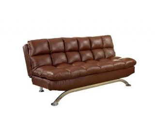 Aristo I Faux Leather Futon Sofa —
