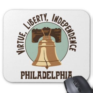 Virtue, Liberty, Independence Philadelphia Mouse Pads