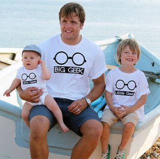 'big geek little geek' father and sons set by precious little plum