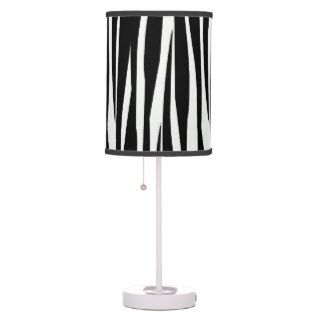 Black and White Zebra Stripe Table Lamp