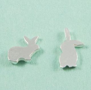 sterling silver rabbit earrings by fragment designs