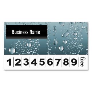 Water Drops Car Wash Business Loyalty Card Business Card Template