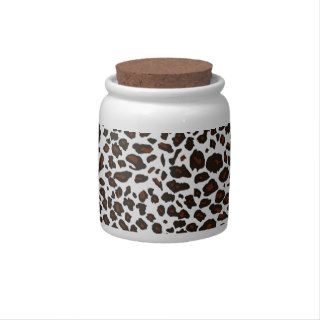Snow Leopard Pattern Candy Jars