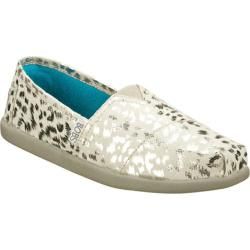 Women's Skechers BOBS World Beam Of Light Silver Skechers Slip ons