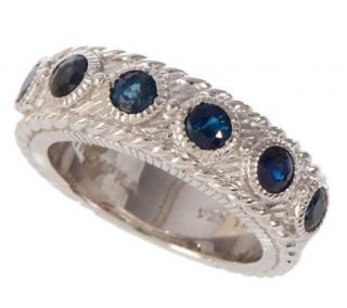 Judith Ripka Sterling 0.80 cttw Blue Sapphire Band Ring —