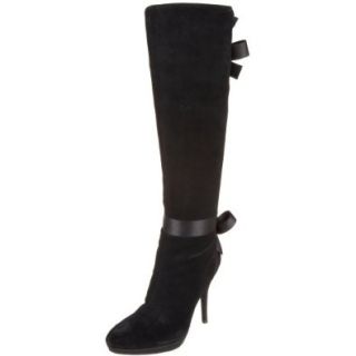 Bourne Women's Leona Bow Trimmed Boot, Black, 36 EU (US Women's 5 M) Shoes
