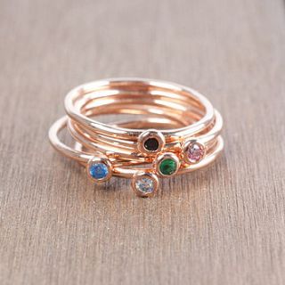 delicate stone stacking rings by astrid & miyu