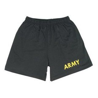 Running Shorts Army   Black   Gold Imprint 3XL  Camping And Hiking Equipment  Sports & Outdoors