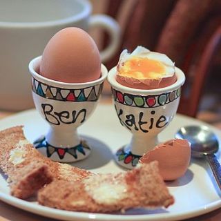 personalised hand painted egg cup by gallery thea