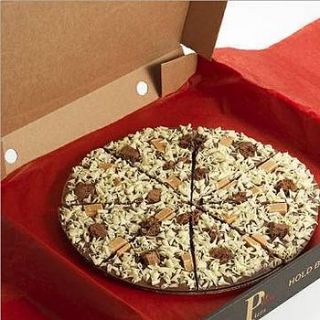 crunchy munchy chocolate pizza by the gourmet chocolate pizza co.