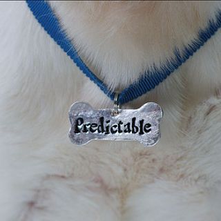 personalised bone shaped dog tag by jojojewellery