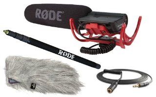 Rode Condenser Shotgun Video Mic with Rycote and Rode DeadCat Wind Sheild, Rode Mini Boompole and Rode 10' Cable Computers & Accessories