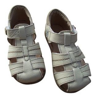 boy's real leather cream sandal 'callum' by my little boots