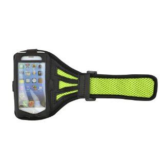Fluorescent green / Black Adjustable Fenestral Fabric sport running Armband for Apple iPhone 5 / iphone 5S / iphone 4 / iphone 3 / iPod Touch Cell Phones & Accessories