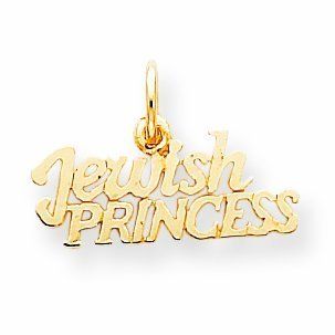 10K Gold Talking   Jewish Princess Charm Pendants Jewelry