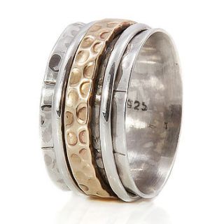 karma bronze and silver spinning ring by charlotte's web