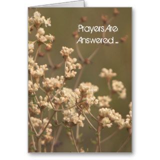 Prayers Are Answered, tiny flowers Greeting Card