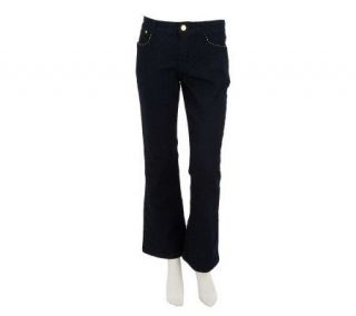 Susan Graver Denim 5 Pocket Jeans with Piping Accent Regular —
