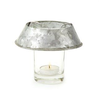 Two's Company Tozai Votive Holder with Galvanized Metal Shade  