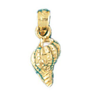 14K Gold Charm Pendant 1.6 Grams Nautical>Shells321 Necklace Jewelry