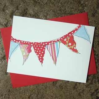 bunting card by zigzag bunting