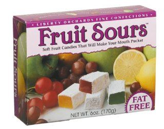 Liberty Orchards Fruit Sours, 6 Ounce Boxes (Pack of 12)  Candy  Grocery & Gourmet Food