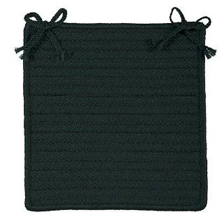 Simply Home Solid Dark Green Chair Pad Set of 4