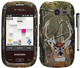 Deer Hunting Design Hard Cover Case with ApexGears Stylus Pen for Samsung Gravity Q T289 by ApexGears Cell Phones & Accessories