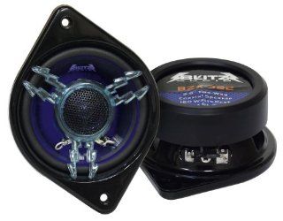 Blitz BZX322 3.5" 2 Way Coaxial Speaker System w/Neon Accent (Pair)  Vehicle Speakers 