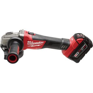 Milwaukee M18 FUEL 4 1/2in./5in. Grinder Kit — One M18 RedLithium XC 4.0 Battery, Slide Switch, Lock-On, Model# 2781-21  Grinders   Stands