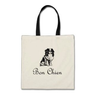Vintage Bon Chien Good Dog Pet Canvas Bags