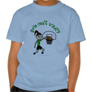 Light Green Girls Basketball T shirt