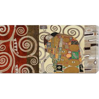 Klimt Patterns 'The Embrace' Stretched Canvas Art Canvas