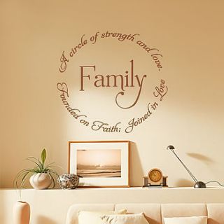 a circle of strength and love by wall decals uk by gem designs