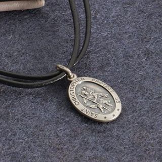 personalised sterling silver st christopher necklet by hurleyburley junior