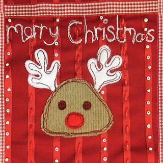 'merry christmas' rudolph card by buttongirl designs