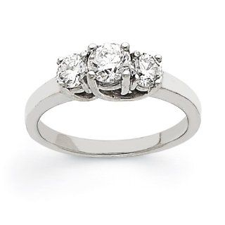 Platinum VS Diamond three stone ring Diamond quality VS (VS2 clarity, G I color) Jewelry