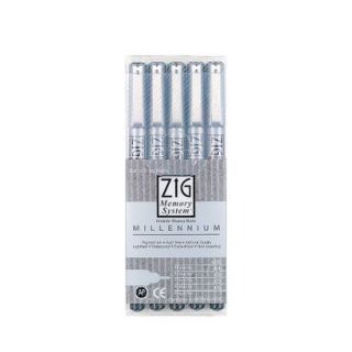 ZIG Memory System Millennium Black Pens 5 ct.